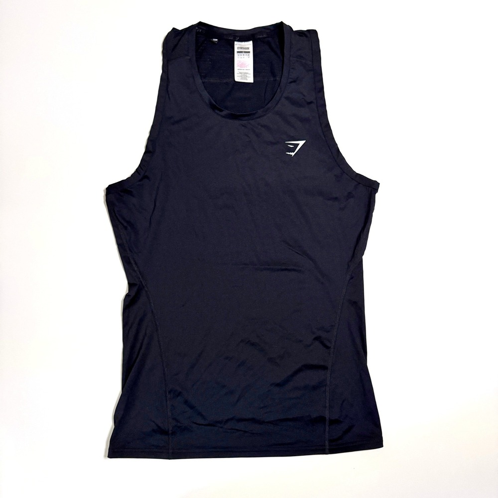 Gymshark Activewear Tank Top Large Black Athletic Gym Workout GMTK4011